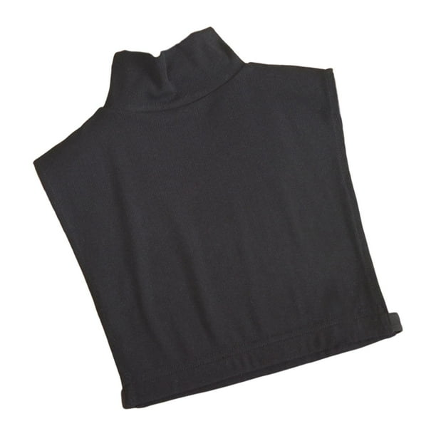 Cuello falso de cuello alto media parte cuello falso cuello alto medias camisas falso falso cuello calentador para casual negro Negro L Magideal Cuello falso de cuello alto Walmart en linea