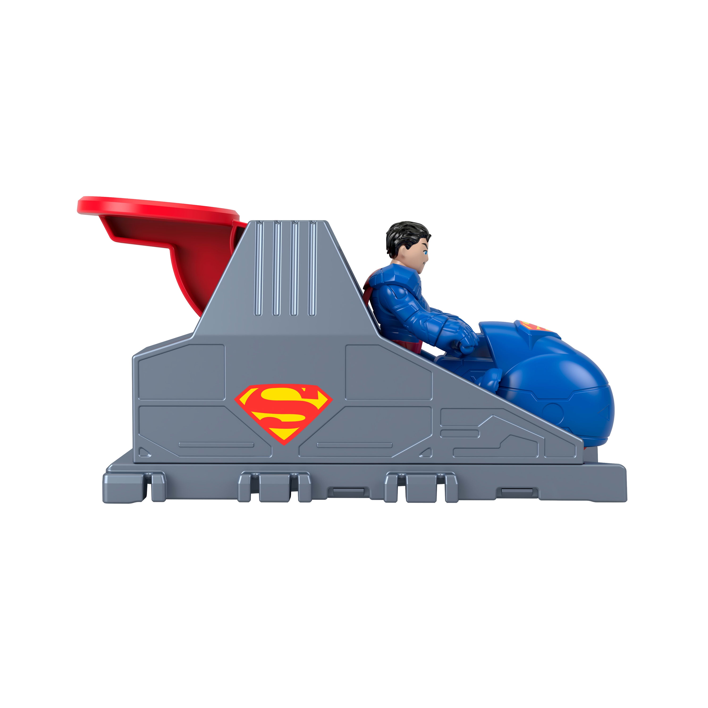 Imaginext DC Super Friends Launcher Set with 3-inch Superman Action Figure, Toy Vehicle & Housing Unit