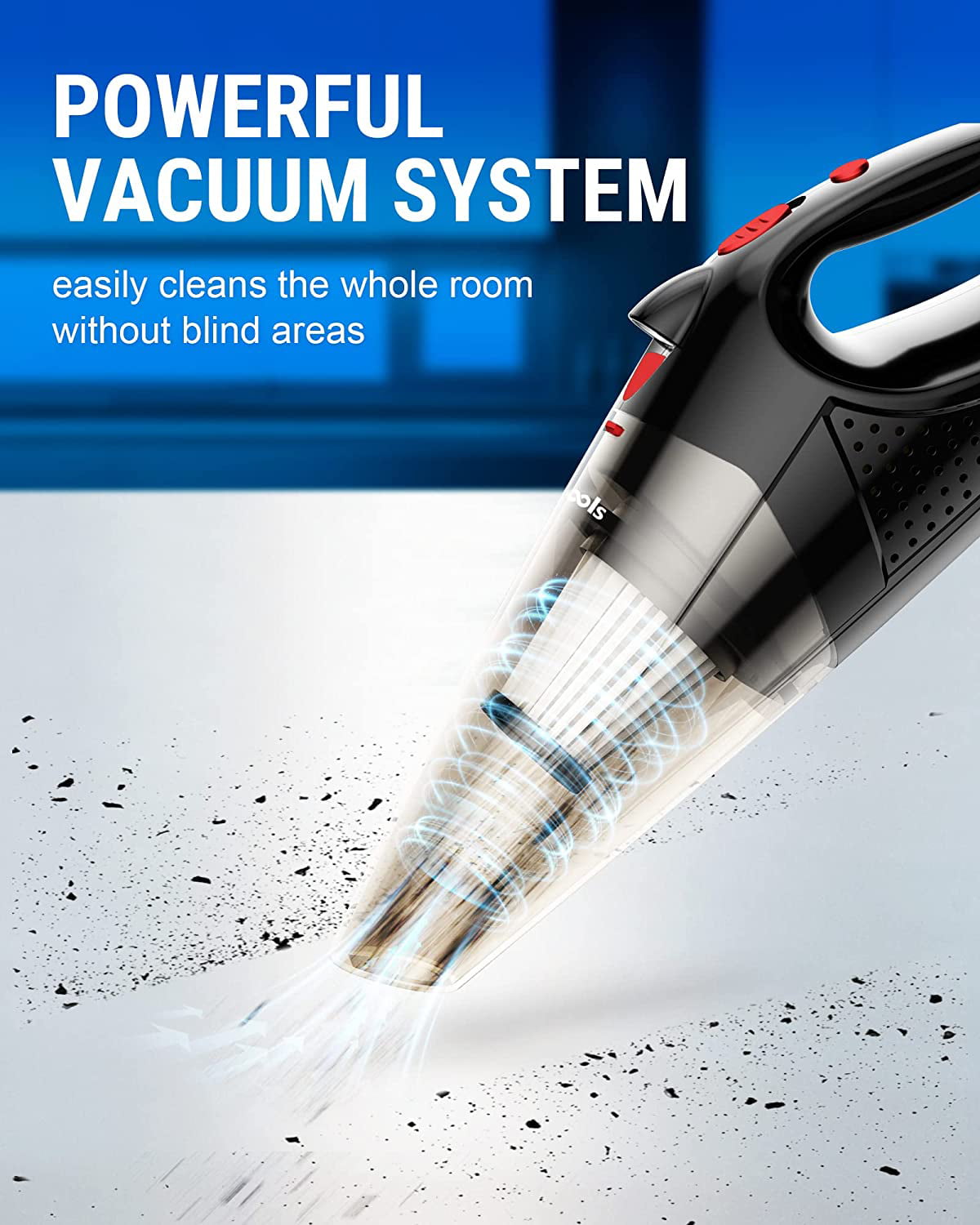 Powools Car Vacuum Cordless Rechargeable - Pet Hair Handheld Vacuum,  Well-Equipped Hand Vacuum for Carpet, Couch, Stairs, Powerful Handheld  Vacuum