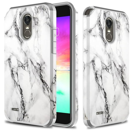 Pattern Hard Case LG Stylo 3 Case, TownShop Marble Pattern Design Hard Impact Dual Layer Shockproof Bumper Case for LG Stylus 3/ LG Stylo 3 ()