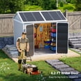 thumbnail image 4 of JULY'S SONG Outdoor Storage Shed with Floor, 8x6 FT Resin Sheds with Lockable Door & 2 Windows, Vent, Waterproof Plastic Storage Sheds for Outside, Grey, 4 of 13
