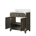 thumbnail image 4 of Harbor 30 in W x 22 in D Brown Oak Single Bath Vanity and Carrara Marble Top, 4 of 5
