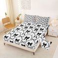 thumbnail image 2 of Erosebridal Kawaii Ribbon Bow Queen Sheet Sets 4 Pieces For Teens,Kids Girls Geometric Grid Bed Set, 2 of 5