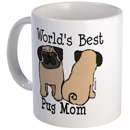 CafePress - World's Best Pug Mom Mug - Unique Coffee Mug, Coffee Cup