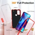 thumbnail image 6 of SaniMore for Motorola Moto G Play (2023) 6.5" Hybird Case, Rugged PC Back Shockproof TPU Shell Metal Hidden Kickstand Drop Resistant Anti-slip Heavy Duty Protective Cover, Clear+Orange, 6 of 9