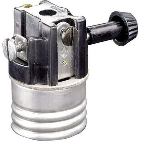 Leviton 07070-00M Incandescent Lampholder Turn Knob Style - Brass