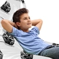 thumbnail image 1 of Gorilla Lounger Chair Bag, Sketchy Grunge Style Monochrome Repetitive Pattern of Silhouettes, High Capacity Storage with Handle Container, Lounger Size, Charcoal Grey and White, by Ambesonne, 1 of 5