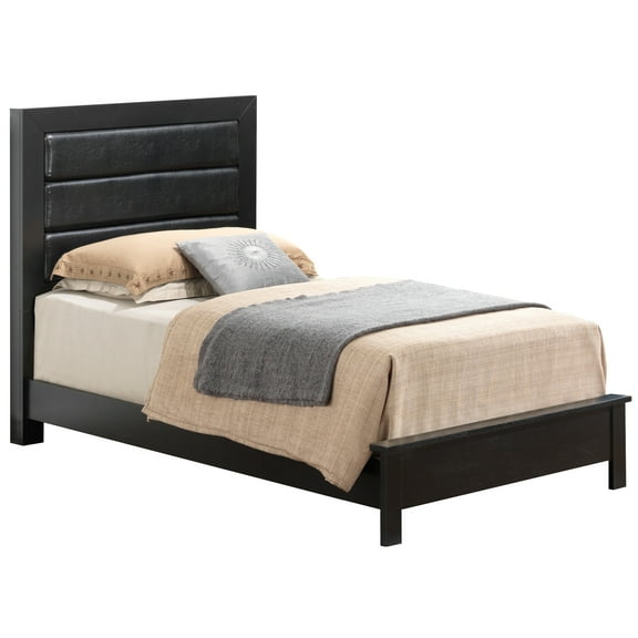 Twin Bed Frame, Twin Size Bed Frame,Stylish Transitional Twin Bed In Black