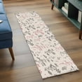 thumbnail image 3 of Pink Grey Botanical 2'x6' Runner Rugs for Hallway Kitchen Bedside Non Slip, Rustic Country Spring Floral Summer Leaf Entryway Rug Runners with Rubber Backing, Long Carpet Runner for Laundry Room, 3 of 8