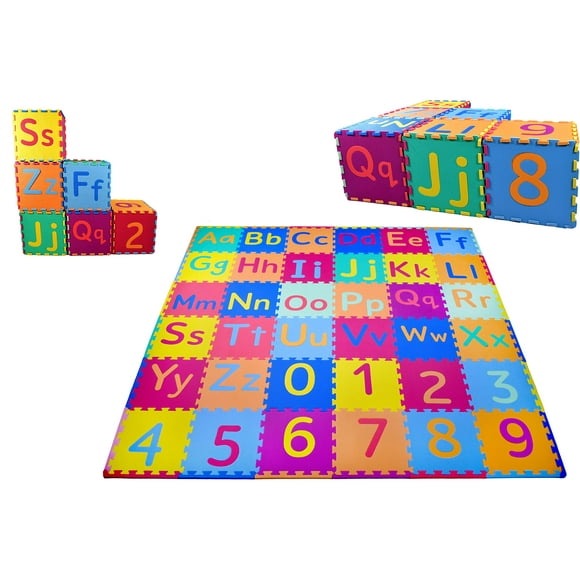 KC Cubs Tapis de Jeu Éducatif en Mousse ABC Alphabet EVA Multicolore pour Enfants