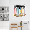 thumbnail image 6 of Lacrosse Medal Holder Ball Sports Medals Display Black Iron Wall Mounted Hooks for 60+ Hanging Medal Rack Display Competition Medal Holder Display Wall Hanging, 6 of 9