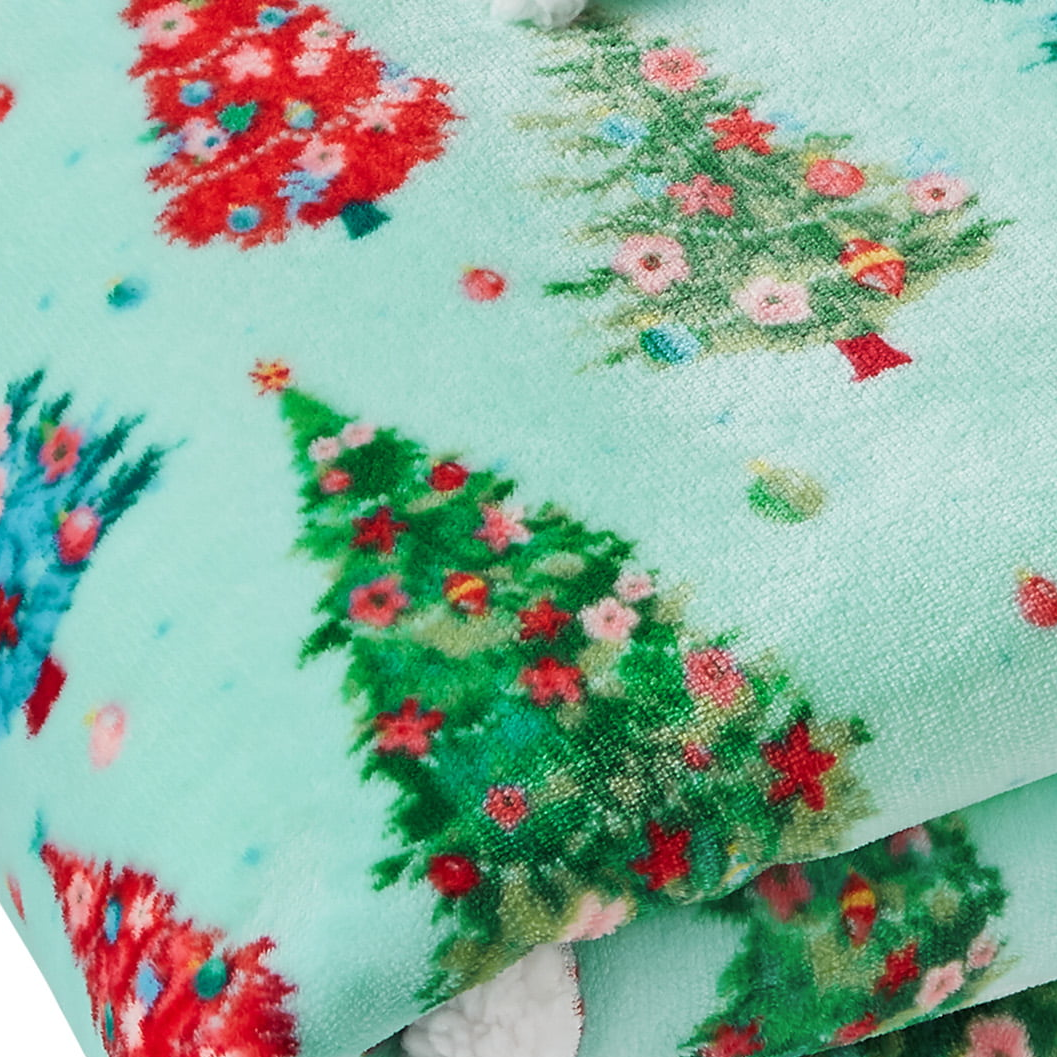 The Pioneer Woman Plush Reversible Throw Blanket - Trees