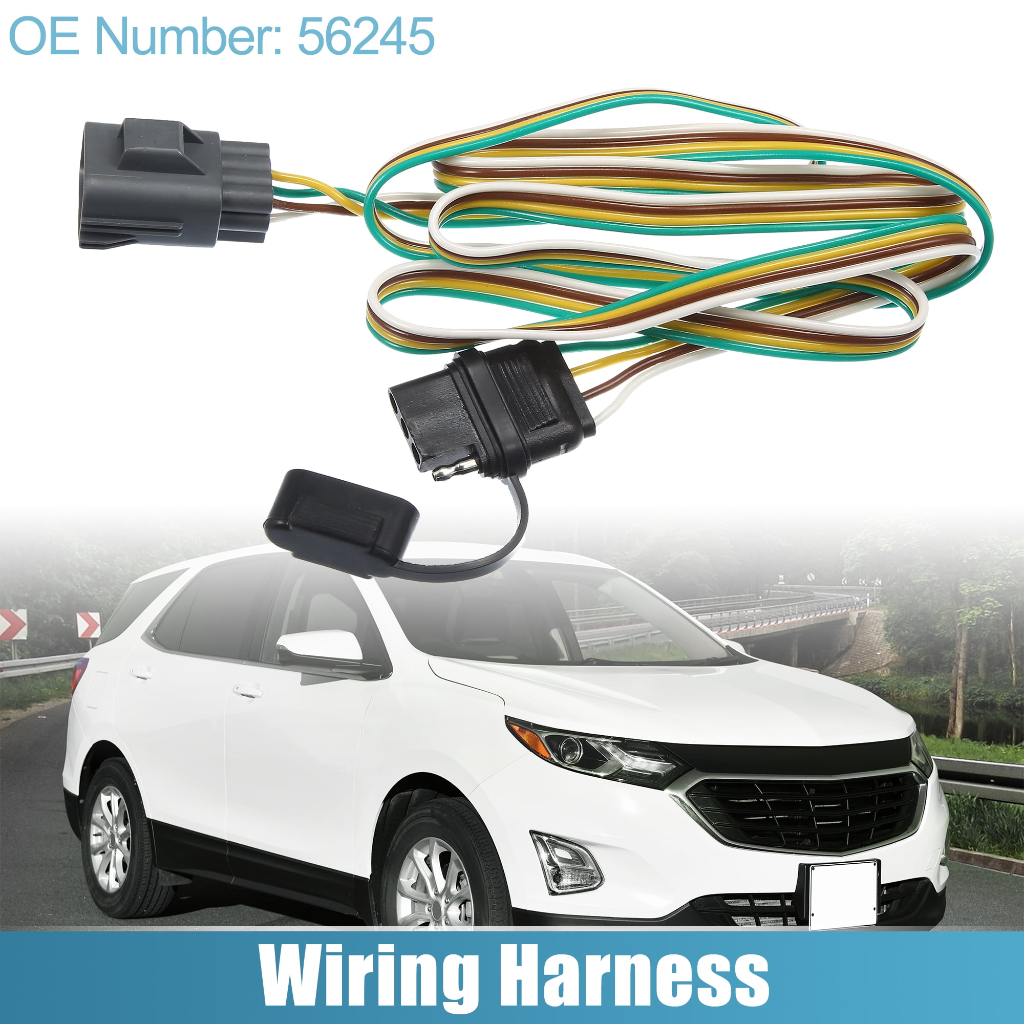 Unique Bargains 4 Pin 4 Way Trailer Wiring Harness Kit for Chevrolet and for GMC Vehicles