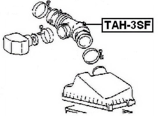 Febest AIR CLEANER HOSE # TAH-3SF OEM 17881-74450