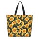 thumbnail image 1 of Fotbe Vintage Black Plaid Sunflower Bolsa Tote Estética de Lona con Estampado para Mujer - Bolsa Reutilizable de Hombro Casual para Vacaciones, Compras, Trabajo y Gimnasio, 1 of 8