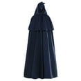 thumbnail image 4 of Hvyesh Long Hooded Cloak for Women Men Velvet Cape Medieval Long Cape Halloween Costumes for Women Men, 4 of 6