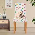 thumbnail image 4 of Yayeee 2 Pack Dining Chair Covers Stretch Parson Chairs Slipcovers Seat Protector, Polka Dot, 4 of 6