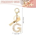 thumbnail image 2 of Uxcell Alphabet Initial Letter Keychain Resin Cute Keychains with Tassel Heart Letter G Pendant Charm, 2 of 6