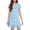 #A02-Light Blue, variant on Abcomgle Girls Summer Dress Size 14-16 Casual A-Line Short Sleeve Midi Dress Polka Dot Loose Ruffle Hem Swing Sundresses with Pockets for 4-14t Kids