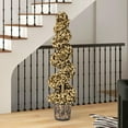 thumbnail image 5 of Resenkos Set of 2 Artificial Spiral Topiary Trees with Vintage Pots - Gold, 5 of 8