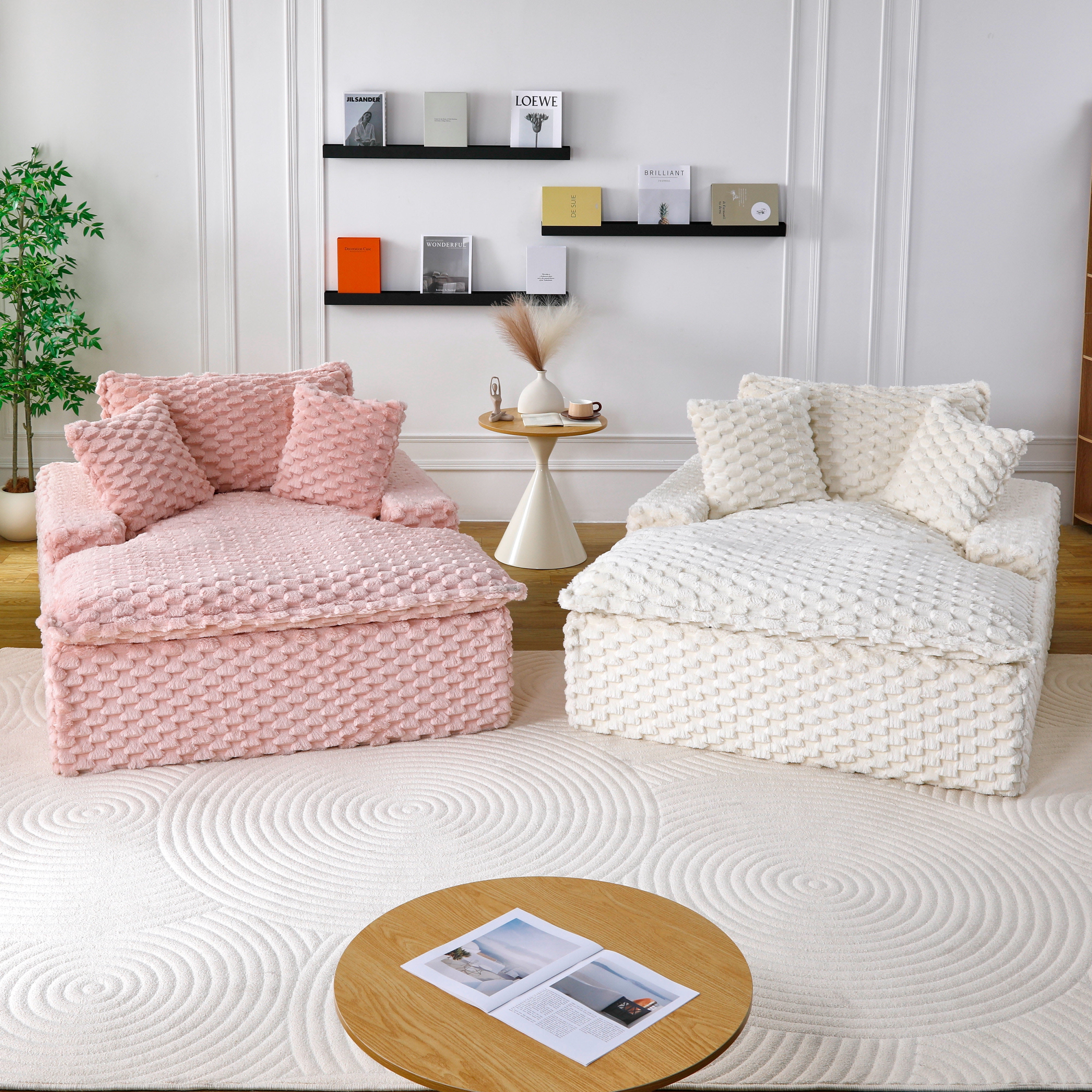 51-Inch Loveseat Sofa with Two Pillows and Backrest | Compact modern design fits bedrooms, living rooms, and small apartments