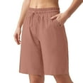 thumbnail image 7 of ZQUUVOU Women's Bermuda Pants Drawstring Summer High Waisted Loose Drawstring Pants(Rose Gold,M), 7 of 7