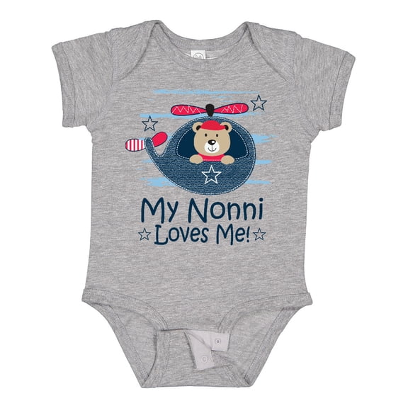 Inktastic Nonni Loves Me Baby Bear Boys Baby Bodysuit
