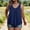 Blue, variant on Wovilon Women's Plus Size V Neck Sleeveless Tank Top with Pleated Front, Loose Fit Flowy Summer Camisole, Casual Solid Color Blouse for Daily Wear and Vacation