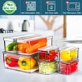 thumbnail image 2 of Organizadores de nevera NISILIN, paquete de 14 con tapas, sin BPA, transparentes, 2 of 7