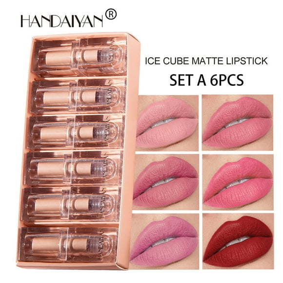 Lápiz labial para mujer, tinte labial, brillo labial mate en bruma, set de 6 lápices labiales, sets de brillo labial mate, lápiz labial líquido, lápiz labial antiadherente, lápiz labial líquido, lápiz