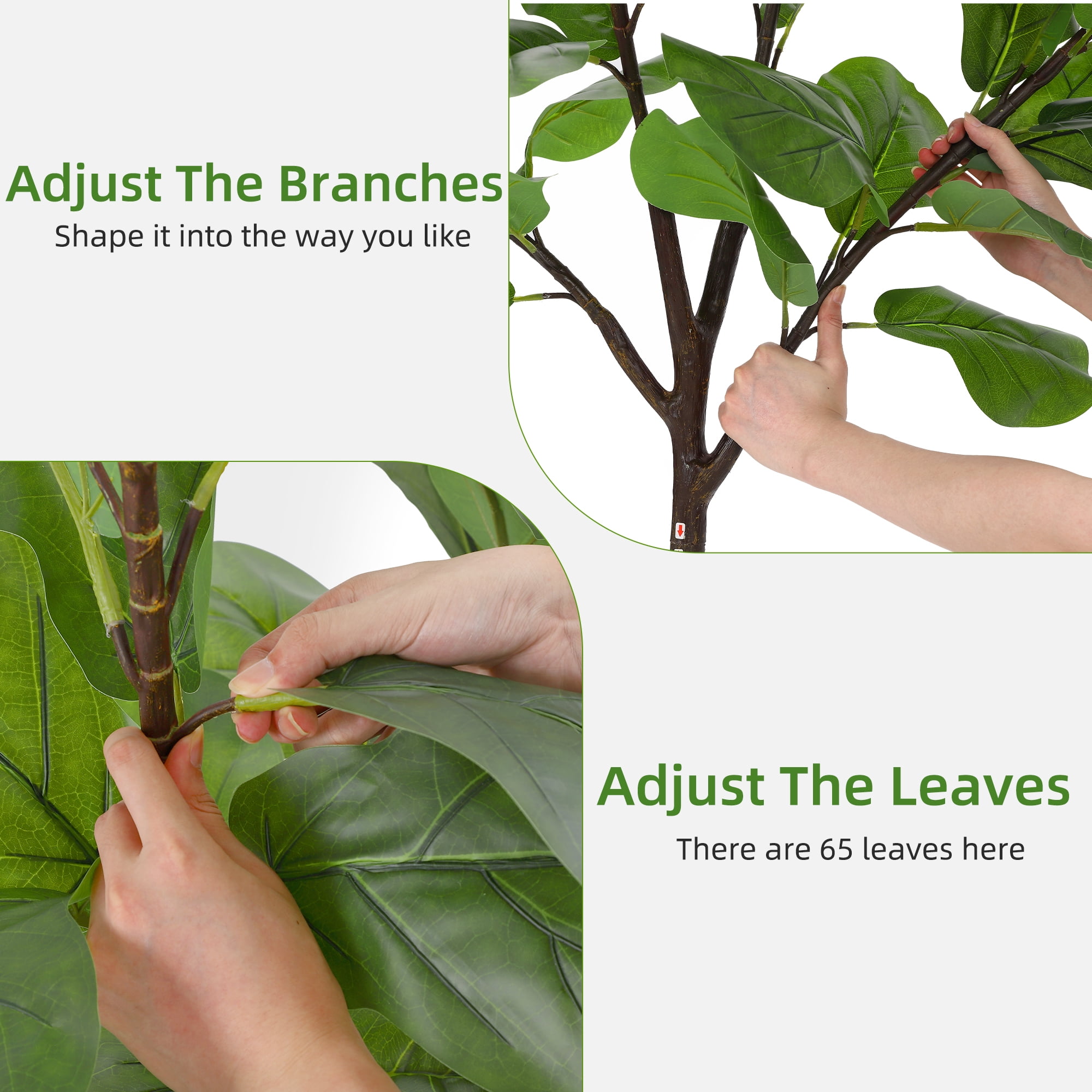Artificial Fiddle Leaf Fig Tree,6ft Potted Ficus Lyrata Faux Plant with Dried Moss,Modern Artificial Tree with 86 Fiddle Leaves for Indoor House Home Office Housewarming Porch
