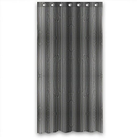 Gray Shower Curtain Fabric HelloDecor Bamboo Like Elegent Gray Shower Curtain Polyester Fabric Bathroom Decorative Curtain Size 36x72 Inches ()