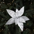 thumbnail image 4 of Christmas Fabric Simulation Flower Arrangement Christmas Tree Decoration Soft Fake Flowers for Tree Wreath Home Party Festive Decor 5.9"x9.8", 4 of 5
