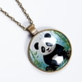 thumbnail image 2 of Panda Necklace Personalized Custom Photo Round Pendant Adjustable Stainless Steel Necklaces with Gift Box for Men Women Mothers Valentine's Jewelry Gift, 2 of 6