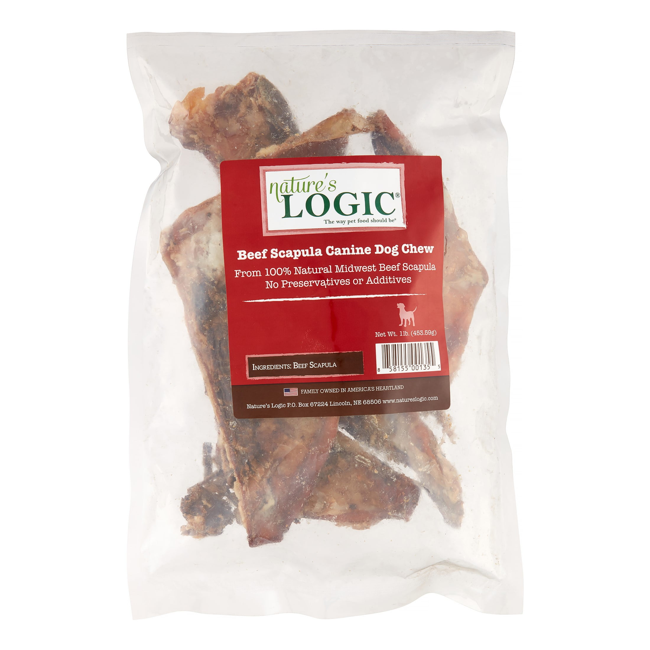 Nature's Logic Beef Scapula Bone Dog Treats, 1 Lb - Walmart.com