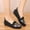 Black, variant on Kayannuo Shoes for Women Fall Women Casual Mesh Slip-On Wedges Round Toe Breathable Single Shoes Peas Shoes