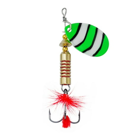 5Pcs Metal Spinner Hard Bait Treble Hook Swimbait Carp Bass Fishing Tackle 5 Packs Only