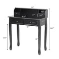 thumbnail image 4 of Topbuy Writing Desk W/ Drawer Detachable Floating Organizer Computer Table Black, 4 of 9