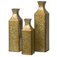 thumbnail image 2 of Decorative Antique Style Metal Bottle Shape Gold Floor Vase for Entryway, Living Room or Dining Room, 2 of 10