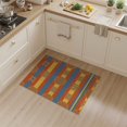 thumbnail image 2 of ODIKA 3'x5' Washable Area Rug Retro Stripe Score Number Football Bold Round Blanket Basketball Playful for Hallway, Laundry Room, Non-Slip, Flatweave, Easy Care, 2 of 7