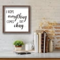 thumbnail image 2 of I Hope Everything Comes Out Okay Art Sign Solid Wood Sign Funny Farmhouse Decor Sign with Arylic Layer 13x13 Inch Large Hangable Wooden Frame Block Sign for Home Room Decor 1set, 2 of 7