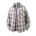 thumbnail image 3 of Ceisia Men's Oversize Plaid Polyester-Cotton Long-Sleeve Button-Down Shirt for Spring/Summer Casual Gift, 3 of 6