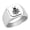 Silver, variant on Ladybug Design Stainless Steel Signet Ring