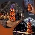 thumbnail image 7 of Miwamany Halloween Pumpkin Figurine Set, Resin Statues with Hats, Cute Spooky Tabletop Decor for Indoor Home Party Display Halloween Tabletop, 7 of 7