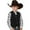 Black, variant on Retro Western Cowboy Vest for Boys, Casual V Neck Stylish Top, Vintage Suede Leather, Sleeveless Slim Fit Waistcoat