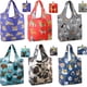 thumbnail image 2 of BeeGreen Lindo patrón de perro bolsas de comestibles plegables reutilizables, lavables, paquete de 6 bolsas de compras de tela de poliéster resistente Xlarge 50LBS para comestibles, ecológicas, 2 of 4