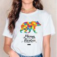 thumbnail image 4 of Camiseta con estampado divertido de flores y dinosaurios para mujer, ropa de tendencia, para madres y mujeres, 2021, 4 of 5