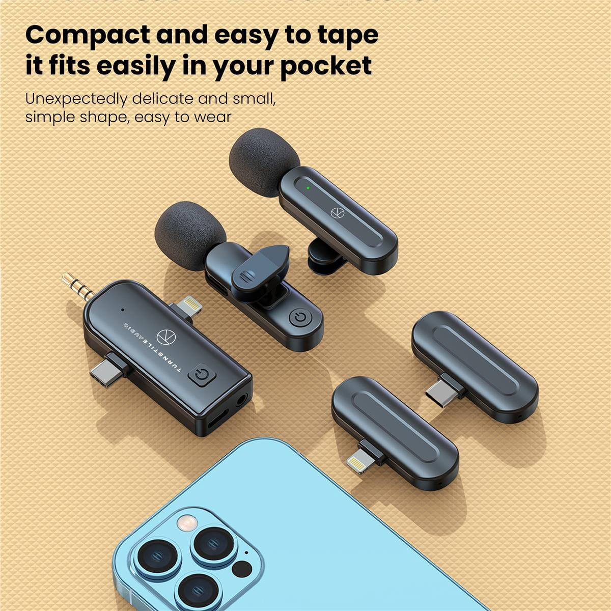 Turnstile Audio 3-In-1 Multifunctional Wireless Lavalier Microphone
