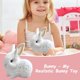 thumbnail image 5 of Interactive hopping rabbit toy electric pink white, 5 of 5