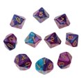 thumbnail image 1 of Dados De Juego De 10 X 10 Lados Dados De 16 Mm Para Juegos De Mesa / Ense?anza De Matemáticas Púrpura + Azul Sunnimix Juego de dados de 10 caras, 1 of 8